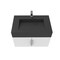 Castello Usa Nile 30-inch White Vanity Set with Black Top and Chrome Handles CB-MC-30W-CHR-2053-BL - alternate 3